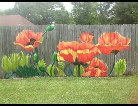 Exterior Wall Large Flower Stencils For Fences - Mural Wall