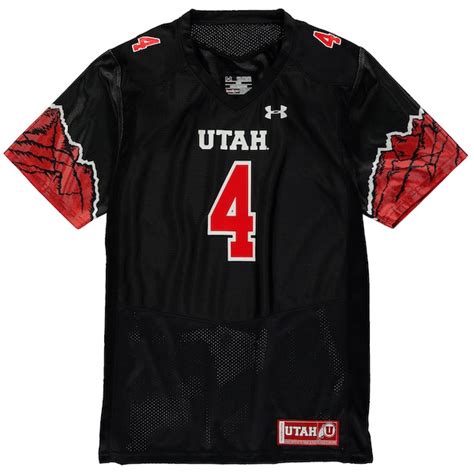 #4 Utah Utes Under Armour Youth Replica Jersey - Black - Fanatics.com