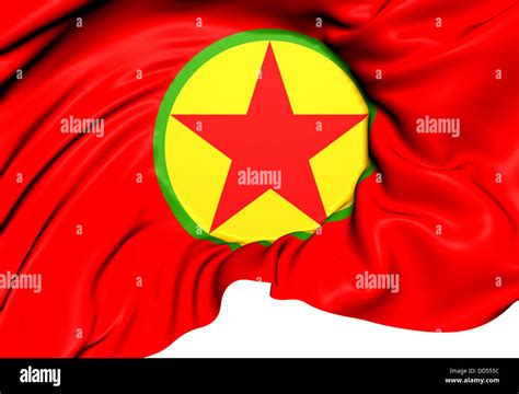 Kurdistan Workers' Party Flag. Close Up Stock Photo - Alamy