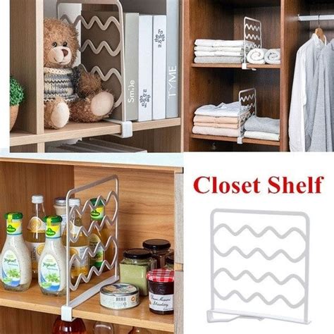 White Wire Closet Shelf Dividers | Closet shelves, Closet shelf ...