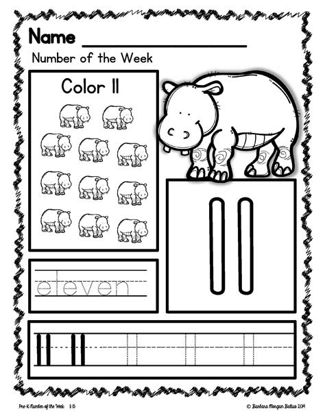 Number sense for Pre-K: Number of the Week | Pre kindergarten math, Numbers kindergarten ...