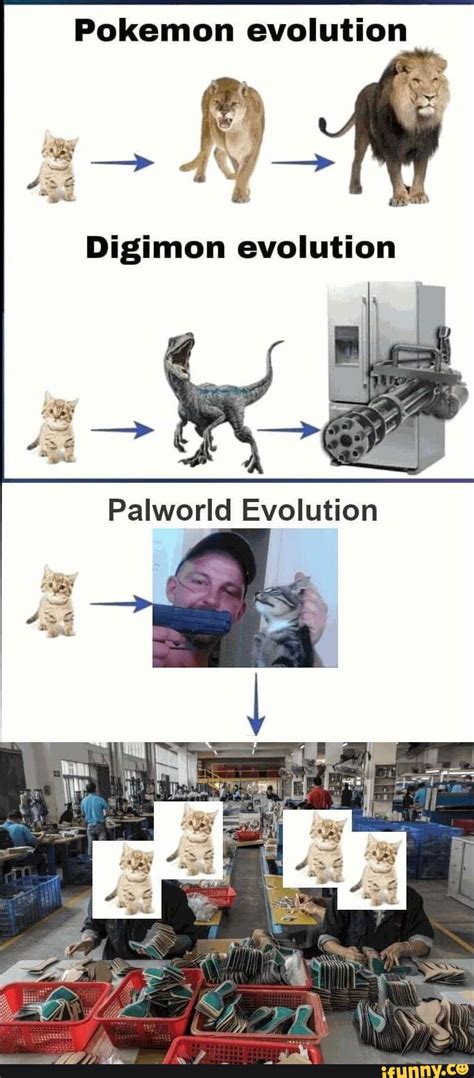 Pokemon evolution I Digimon evolution 4 Palworld Evolution - iFunny