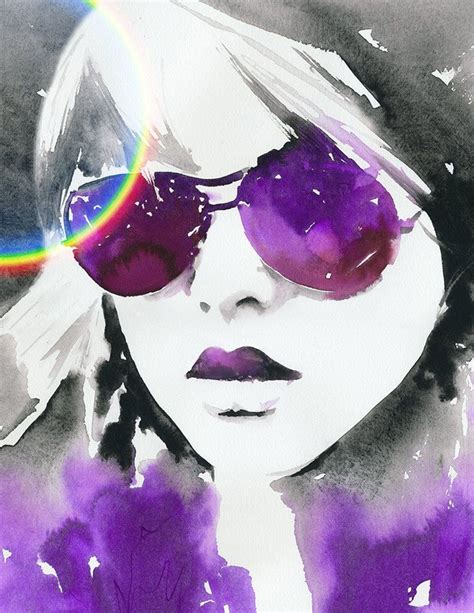 Summer Fashion Illustration, Watercolor Fashion Print, Debbie Harry, Blondie, Fashion ...