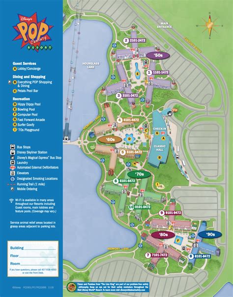 Disney's Pop Century Resort Map - wdwinfo.com