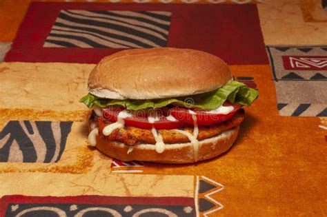 Southern Fried Chicken Sandwich Stock Photo - Image of diet, south: 260162488