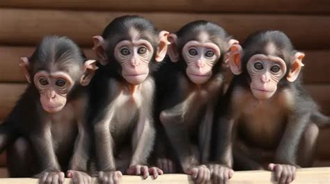 Four Monkeys Look Out Their Eyes Background, Picture Of Monkies, Monkey ...