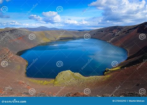 Volcano Caldera Crater Lake, Iceland Stock Image - Image of lake, holiday: 27042293