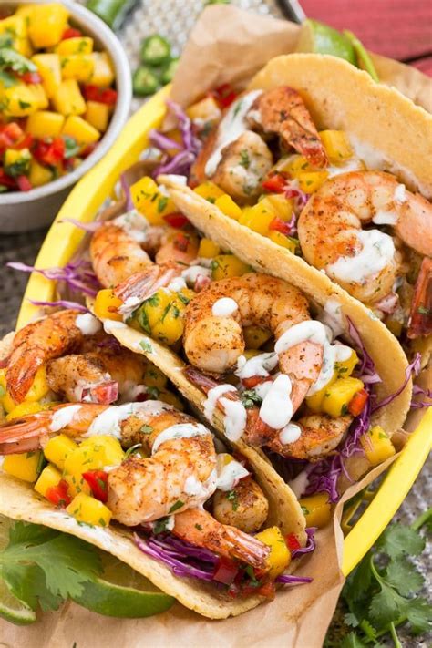 Shrimp Tacos with Mango Salsa - Dinner at the Zoo