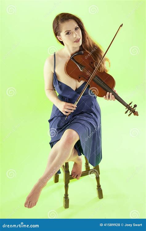 Female violinist. stock photo. Image of performing, concert - 41589928