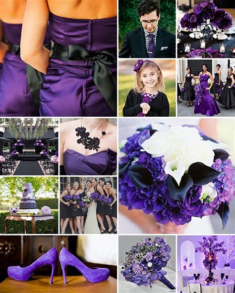 Black & Purple Wedding Inspiration | Purple wedding inspiration, Purple wedding theme, Purple ...