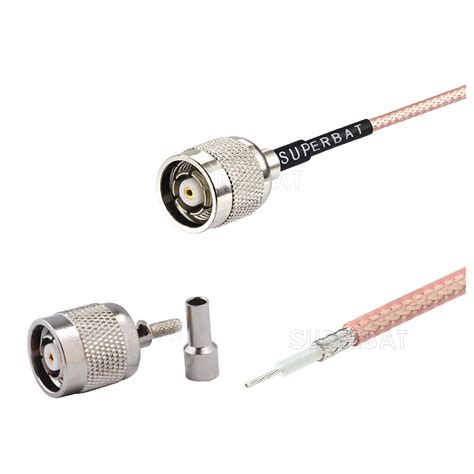 RP TNC Male straight TNC connector crimp for RG316 cable