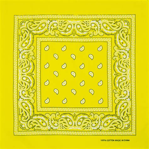 B-105 | Yellow Paisley Printed Cotton Bandana