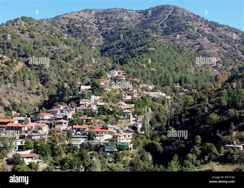 Cyprus, Troodos Mountains in Cyprus mountain village Kalopanagiotis Stock Photo - Alamy