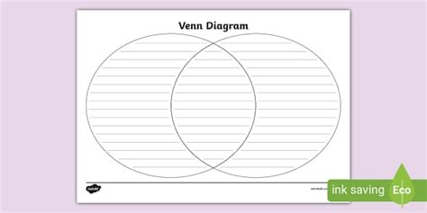 Lined Venn Diagram Template (Lehrer gemacht) - Twinkl