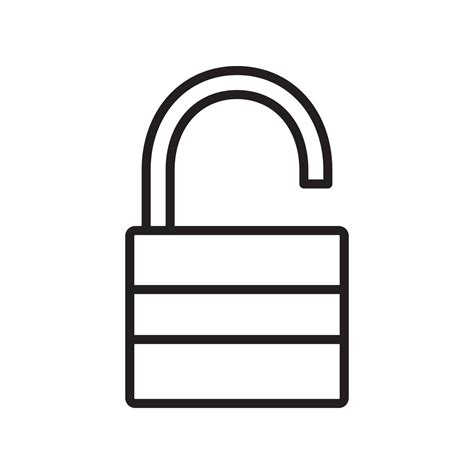 Open lock linear icon. Thin line illustration. Padlock contour symbol ...