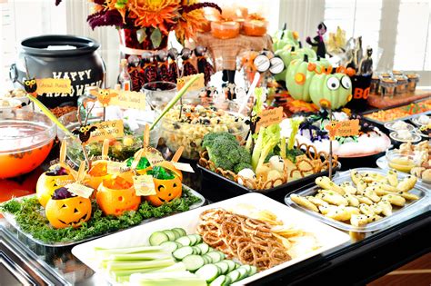 Buffet Table | Halloween party kids, Kids halloween party food, Halloween food for party