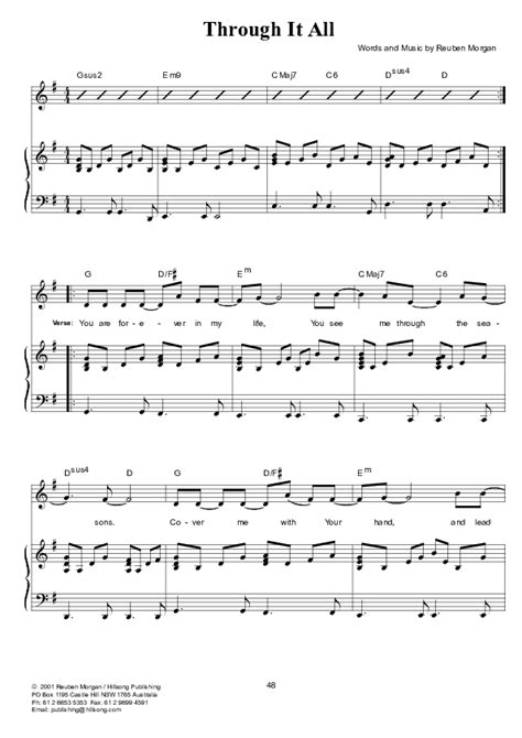 Through It All Sheet Music PDF (Hillsong Worship) - PraiseCharts