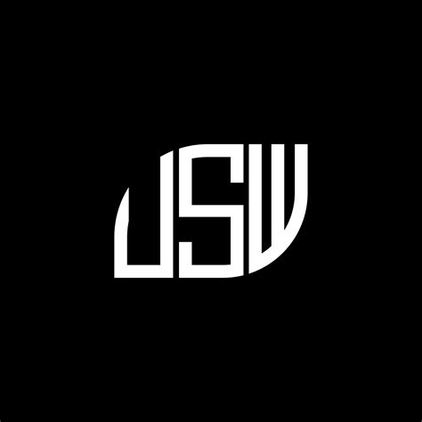 USW letter logo design on black background. USW creative initials ...