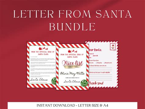 Editable Letter From Santa Secret Santa Ideas Santa Letters - Etsy