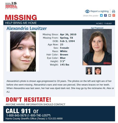 Houston-Area Missing Children Posters