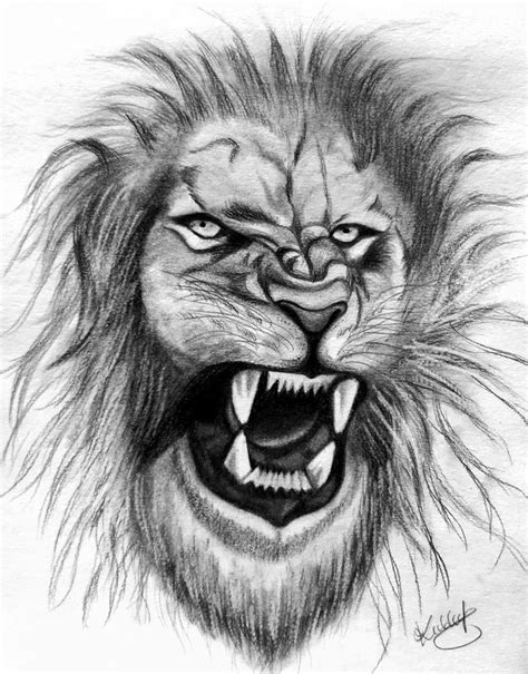 Roaring Lion Line Drawing