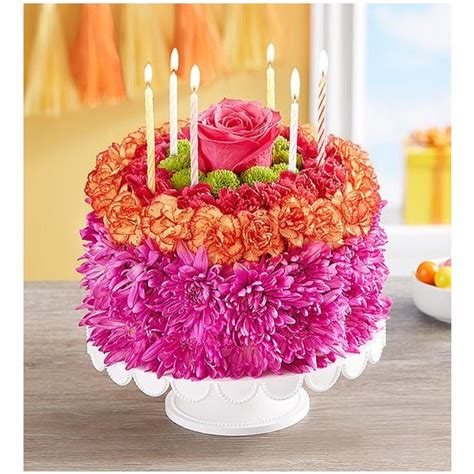 1-800-Flowers® Birthday Wishes Flower Cake® Vibrant | Slidell, LA