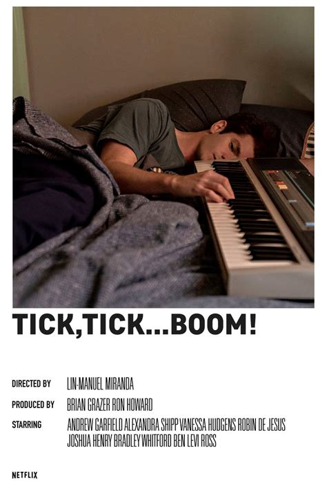 Tick, Tick...BOOM! Poster in 2022 | Movie posters vintage, Andrew garfield, Movie posters minimalist