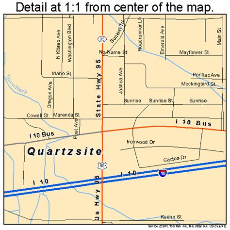 Quartzsite Arizona Street Map 0458010