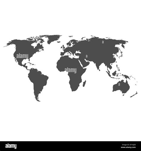 world map on white background. flat earth. map sign. world Map silhouette. globe similar ...