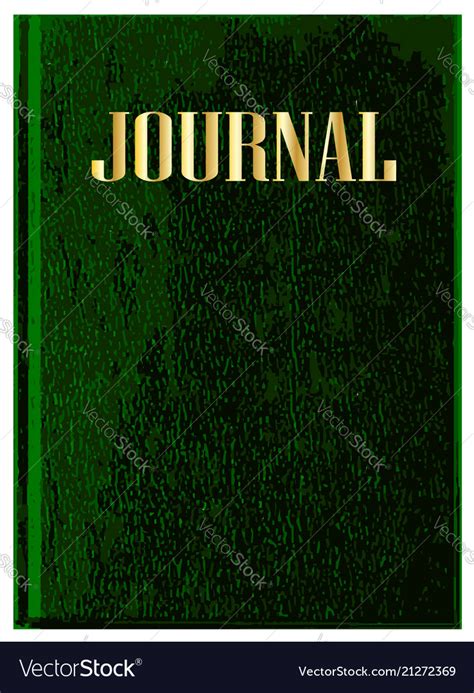 Journal book cover Royalty Free Vector Image - VectorStock