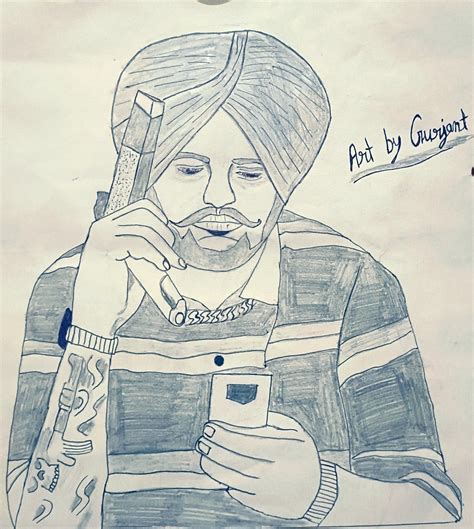 Legend Sidhu moose wala drawing by Gurjant Sandhu Cool Art Drawings ...