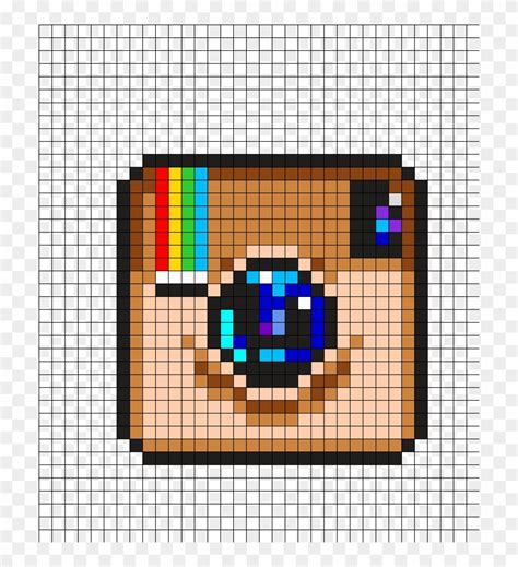 Instagram Logo Minecraft Pixel - Food Perler Bead Patterns, HD Png Download - 714x840 (#1219510 ...