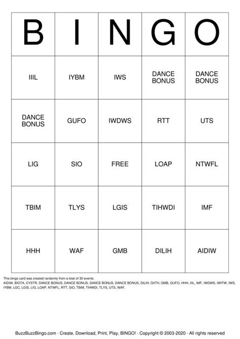 SONG BINGO Bingo Cards to Download, Print and Customize!