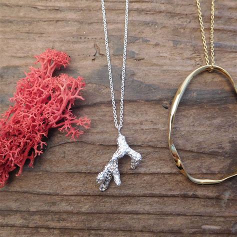 Coral Pendant Necklace By Dynasty Jewellery | notonthehighstreet.com