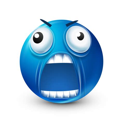 Bluemoji Wide-Mouth Smiley | Blue Emoji | Know Your Meme