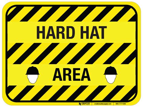 Hard Hat Area - Floor Sign