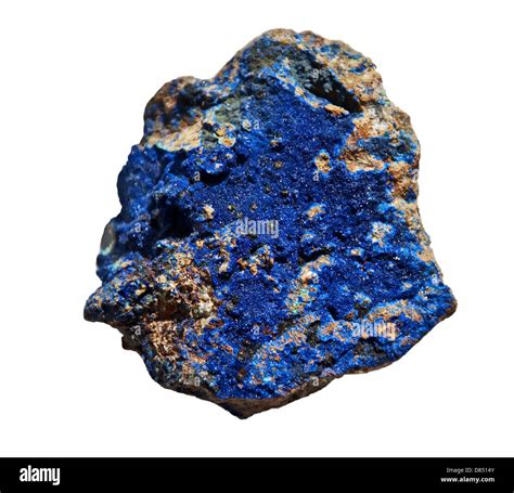 This is azurite, a cobalt blue color stone that is a mineral of soft copper carbonate, isolated ...