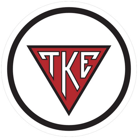 Tau Kappa Epsilon Black Border Circle Sticker