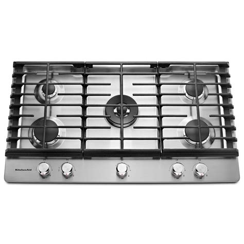 Shop KitchenAid 5-Burner Gas Cooktop (Stainless Steel) (Common: 36-in; Actual: 36-in) at Lowes.com