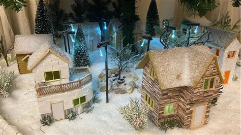 DIY CHRISTMAS VILLAGE || SIMPLE AND EASY CHRISTMAS VILLAGE MADE FROM ...