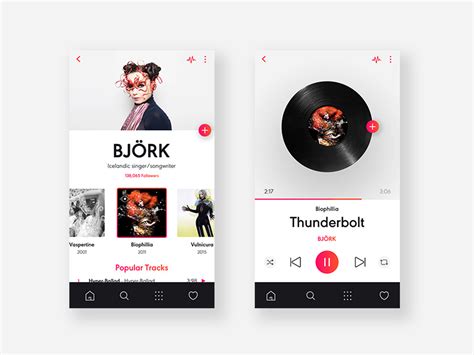 Muse Music Player App by Jess Caddick for Briefbox on Dribbble