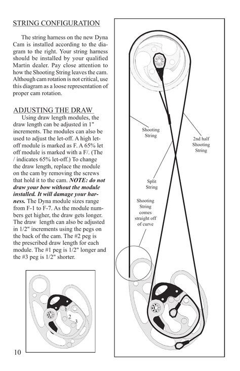 String configuration, 10 adjusting the draw | Martin Archery Martin ...