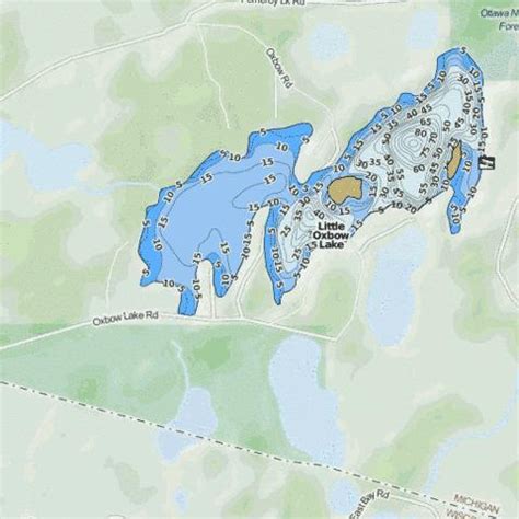 Oxbow Lake Fishing Map | Nautical Charts App