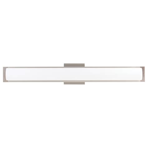 30"W Brushed Nickel Vanity Light with Frosted Glass Shade & Integrated LED - Startex