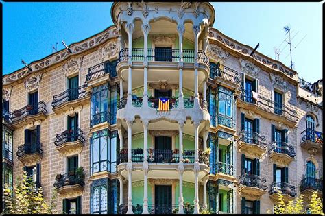 an ornate building with balconies and balconyes