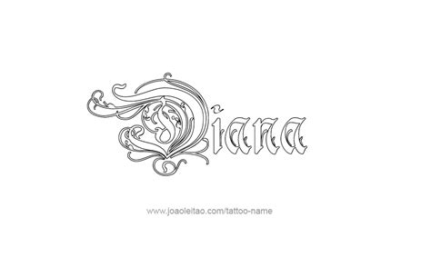 Diana Name Tattoo Designs