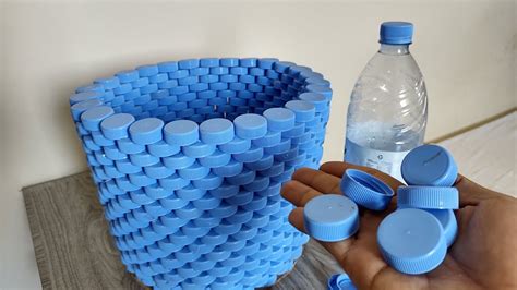 LAUNDRY BASKET FROM PLASTIC BOTTLE CAP | Very Easy DIY Plastic Recycle Ideas | Arts & Crafts ...