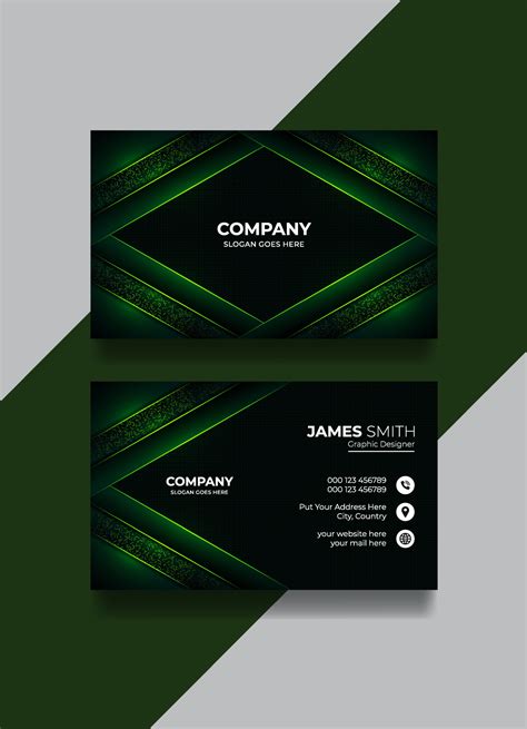 Modern abstract clean and simple business card template, Horizontal ...