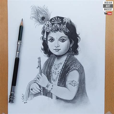 Lord Krishna Easy Pencil Sketch: A Step-by-Step Guide for Beginners