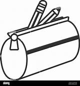Pencil Case Coloring Pages sketch template